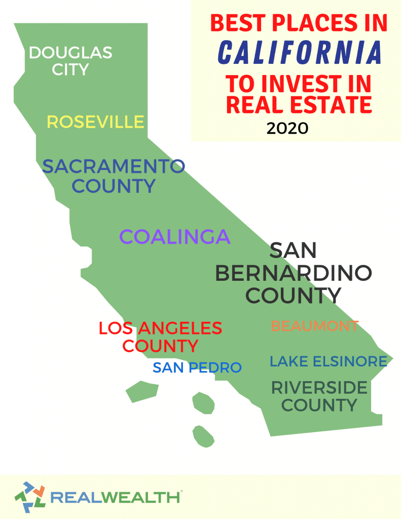 Infographic Highlighting - Best Places in California to Invest in Real Estate 2020