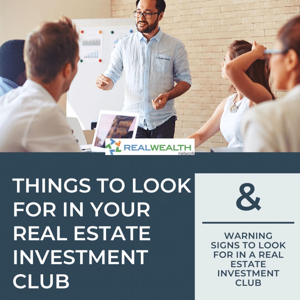 Image Highlighting Things to Look For in Your Real Estate Investment Club